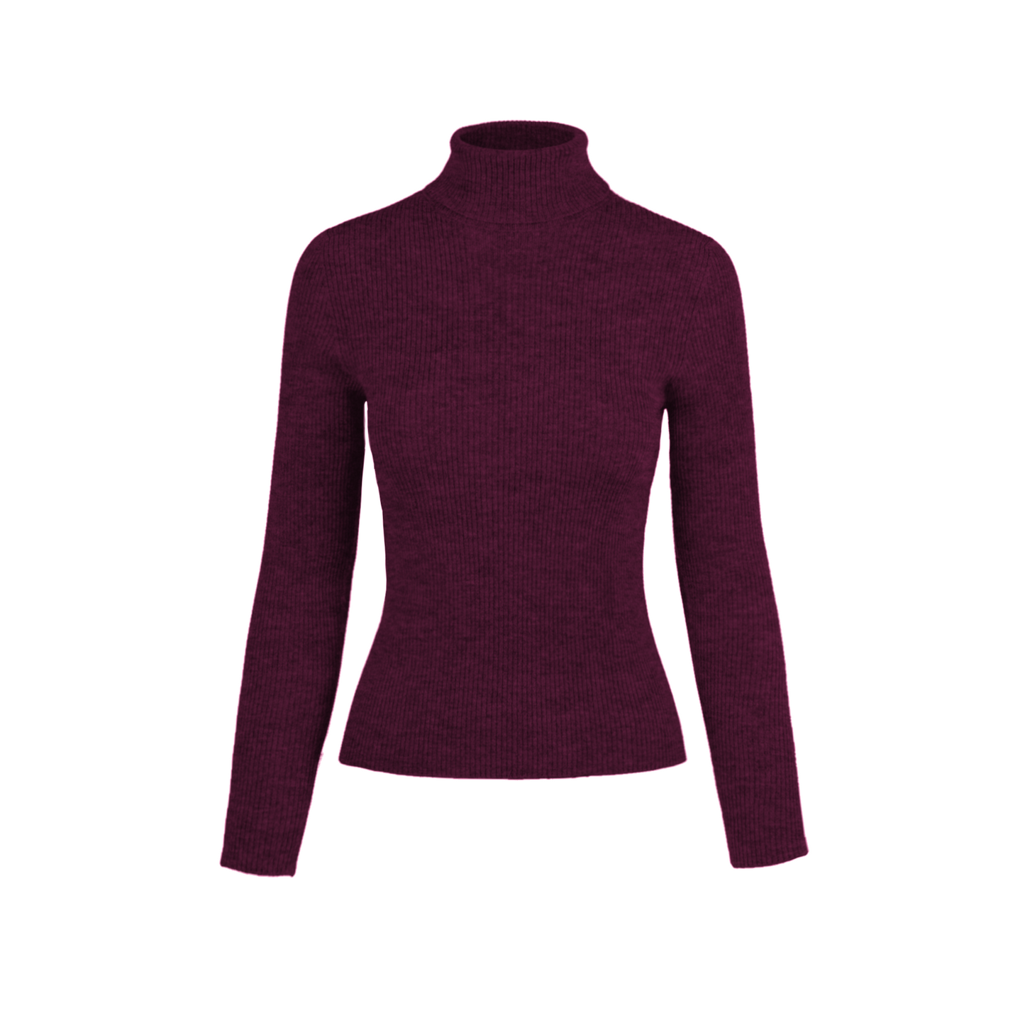 Agnes Merino turtleneck - Aubergine