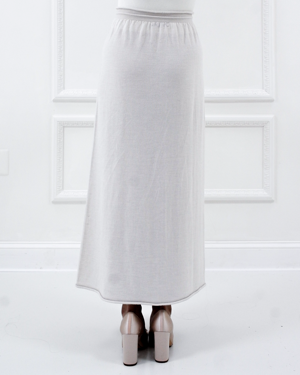 Alma merino maxi skirt - Oatmeal