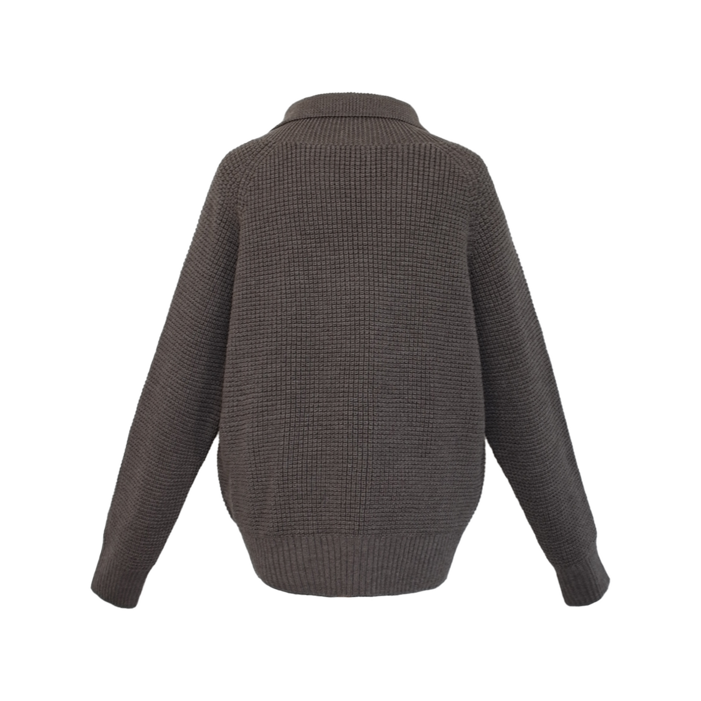 Wren merino quarter-zip pullover - Ash brown