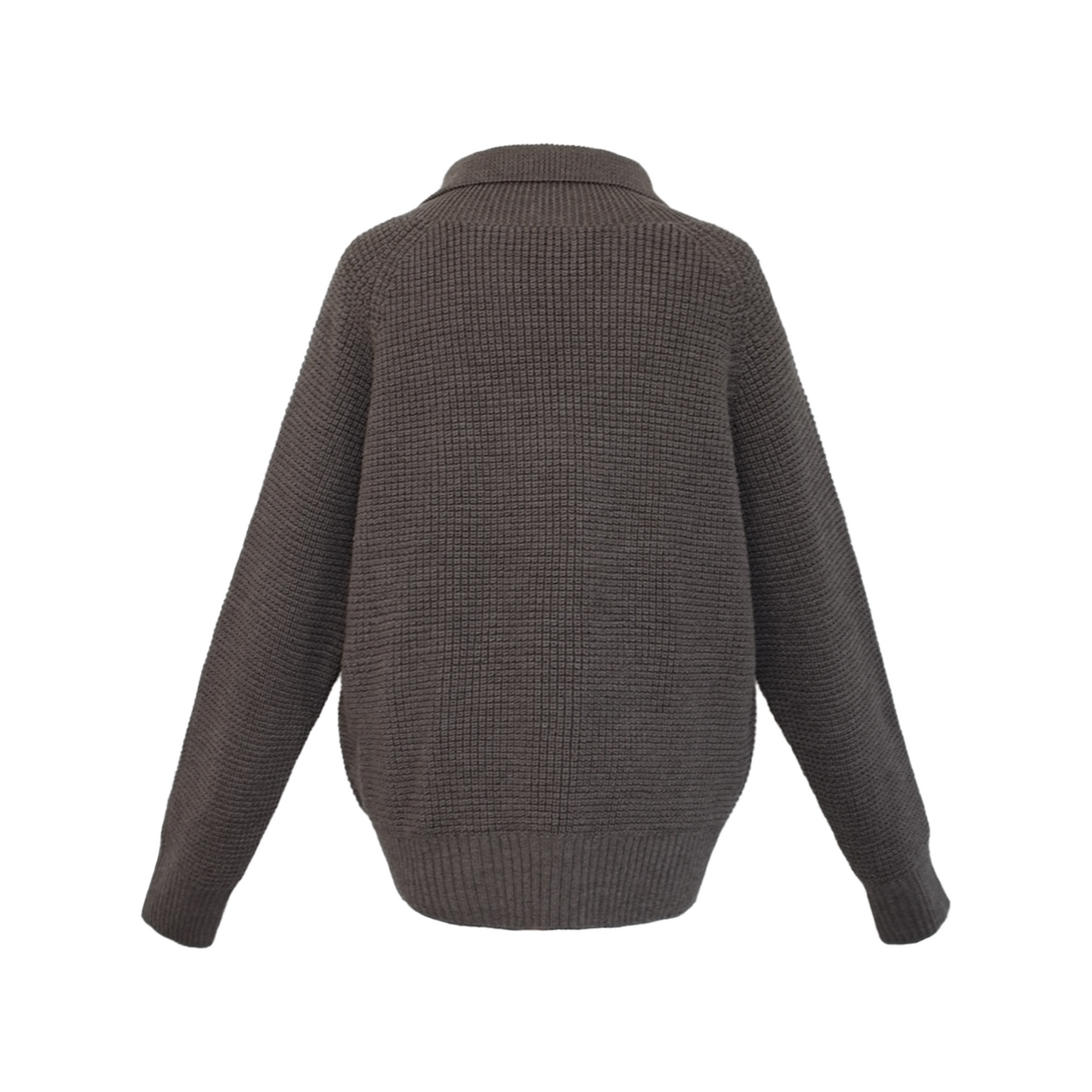 Bobbi Merino Wool Quarter-Zip Pullover - Ash Brown