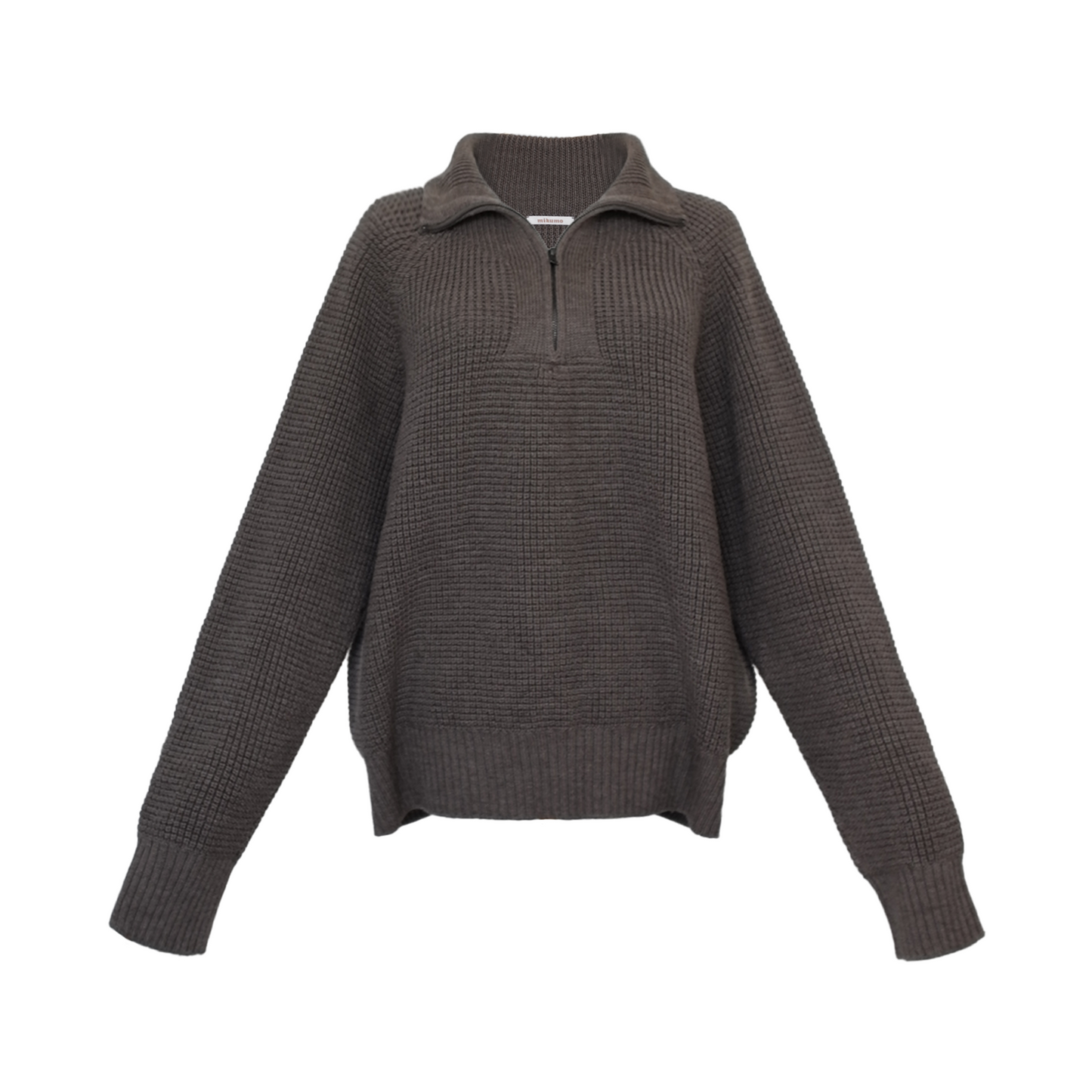 Bobbi Merino Wool Quarter-Zip Pullover - Ash Brown