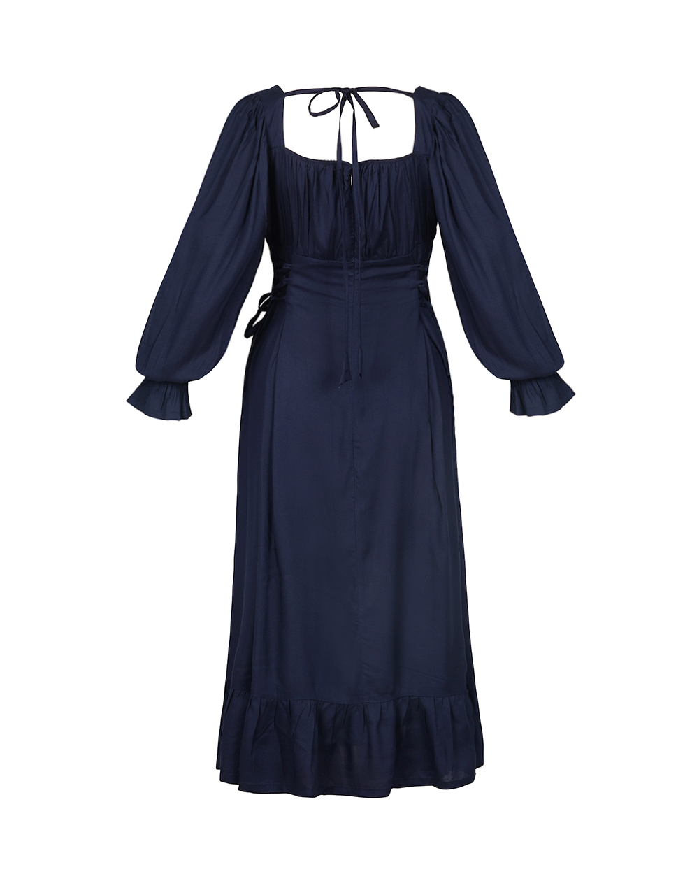 Clarice adjustable side-tie dress - Midnight