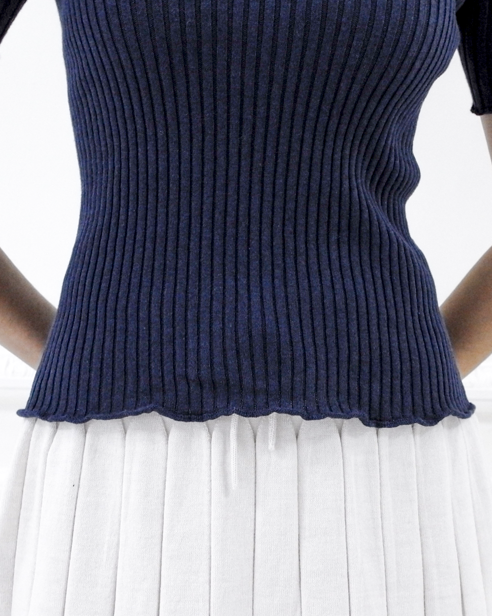 Corinne cotton knit polo - Sapphire