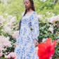 The Clarice Dress in Chinoiserie