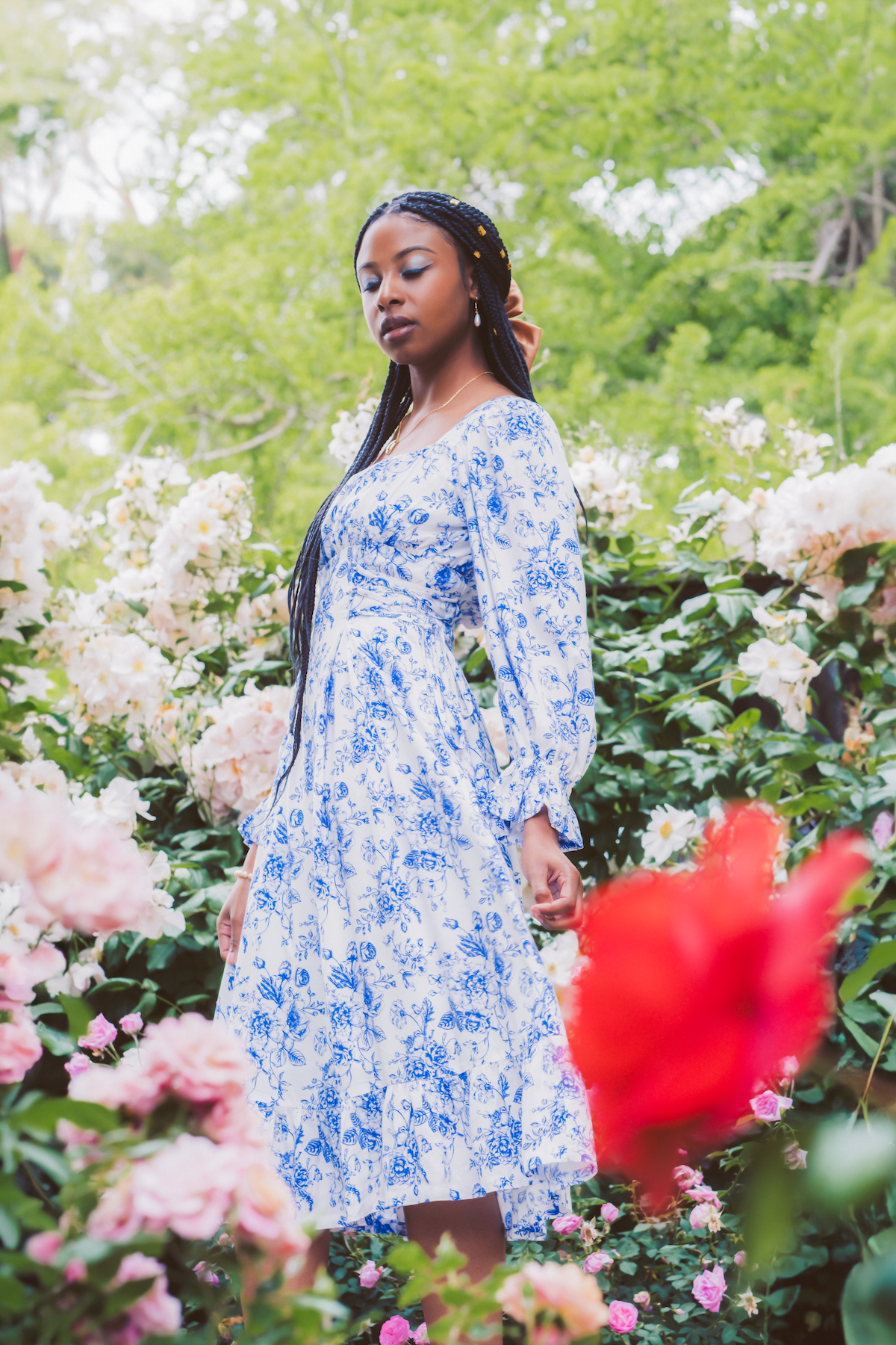 The Clarice Dress in Chinoiserie