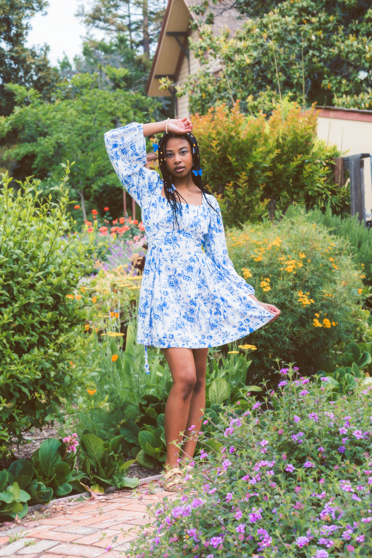 The Sinclair Dress in Chinoiserie