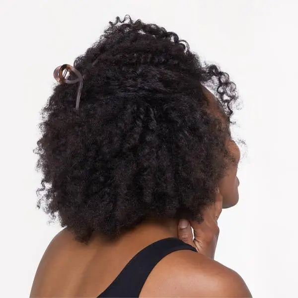 Recycled large loop claw clips (2pc) - Black & Tort