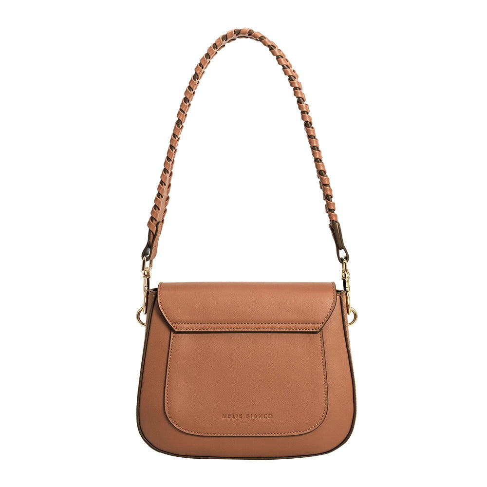 Darlene Recycled Vegan Shoulder Bag in Saddle