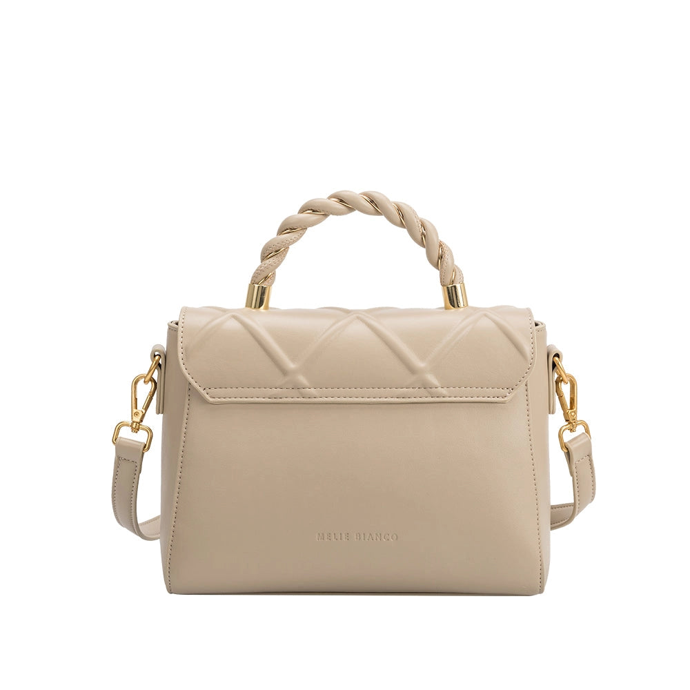 Ruby Recycled Vegan Top Handle Bag in Taupe