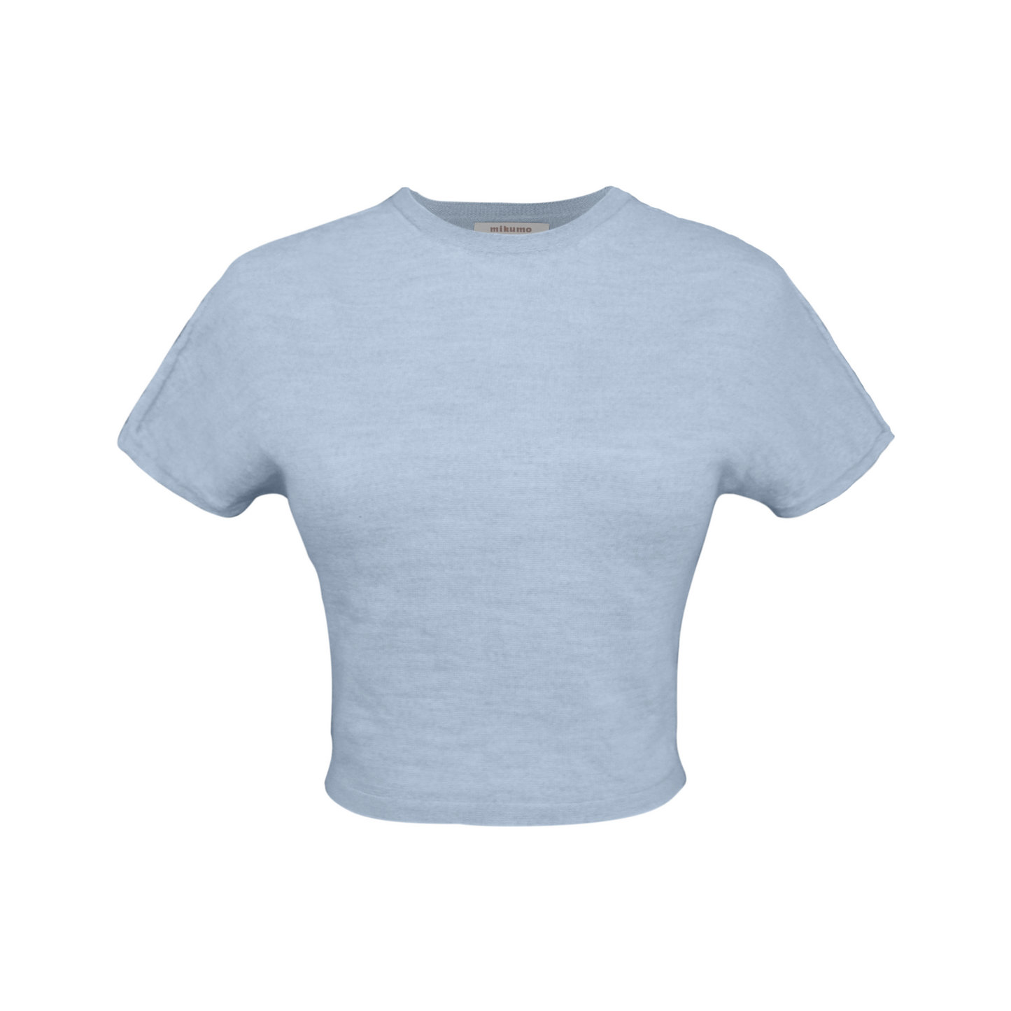 Mika Merino Cropped Tee - Baby Blue