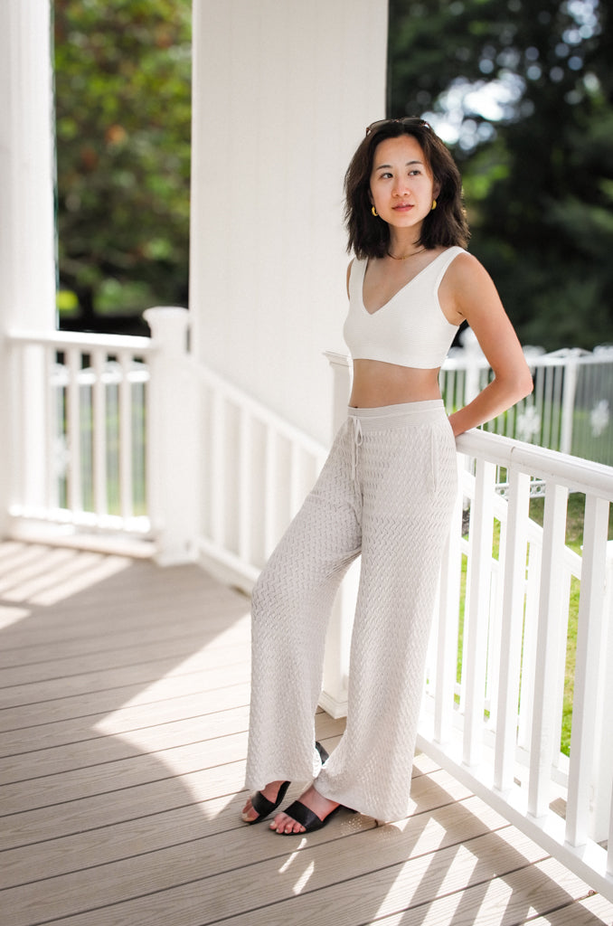 Kaya Pointelle Cotton Pants
