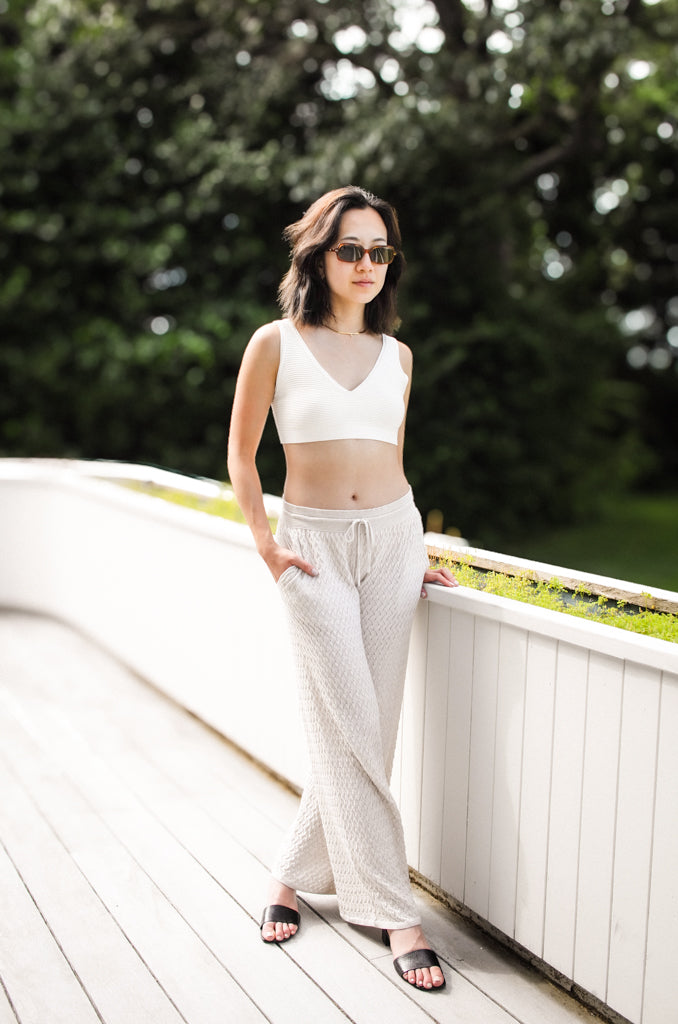 Kaya Pointelle Cotton Pants