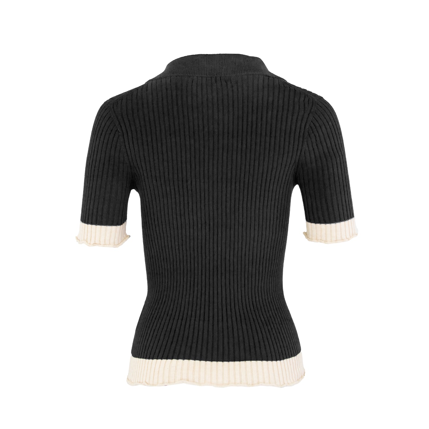Corinne Knit Polo - Black