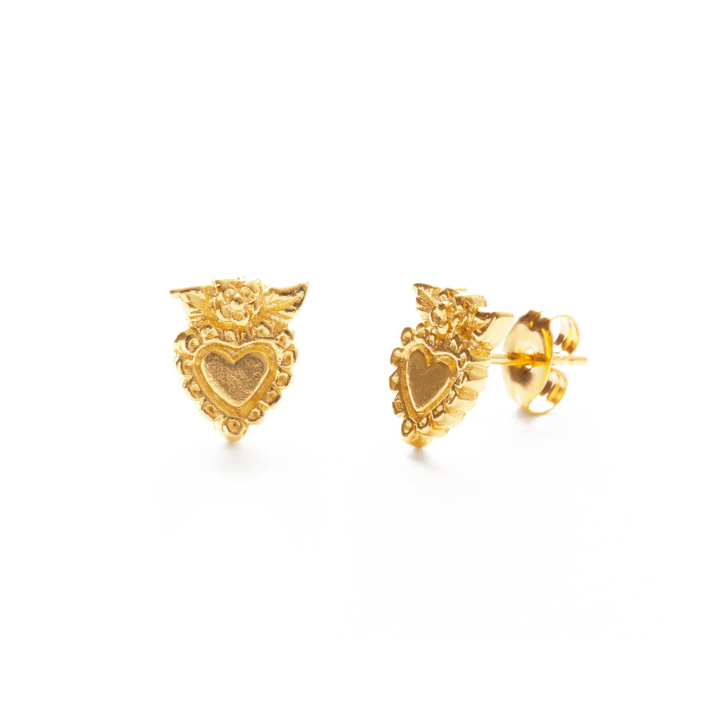 Folk Heart Studs