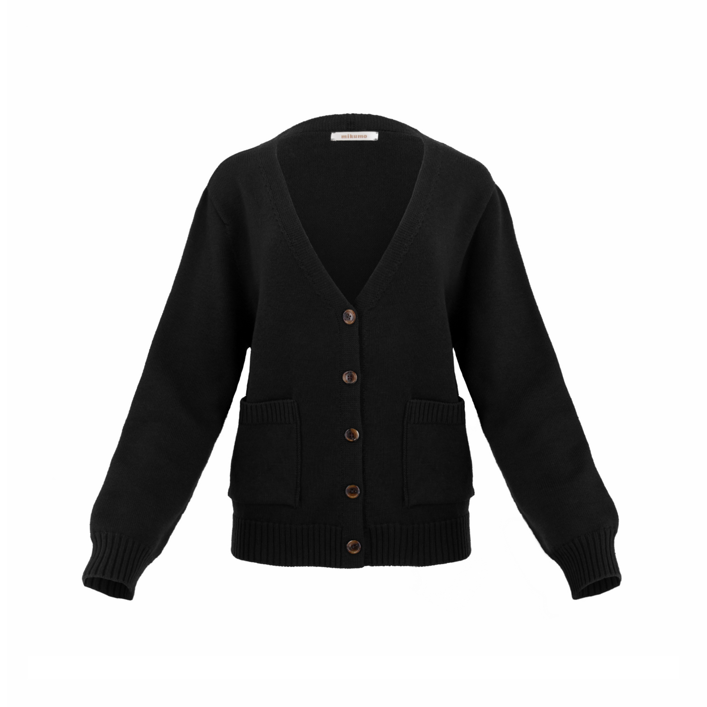 Minnie Merino Wool Cardigan - Black