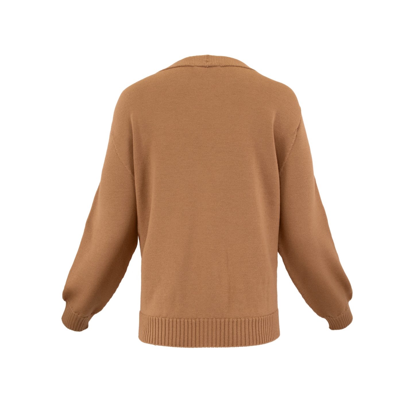 Minnie Merino Wool Cardigan - Camel