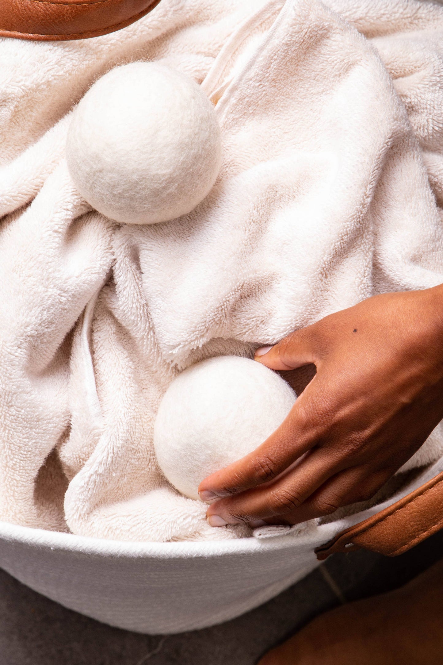 Friendsheep - Creamy White Eco Wool Dryer Balls: With Bag