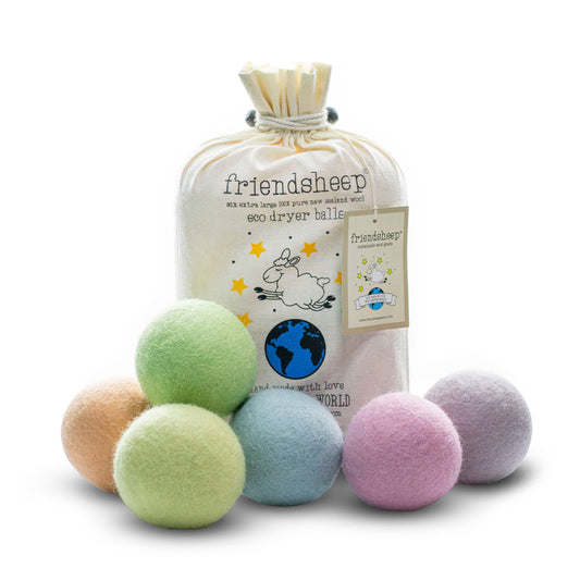 Friendsheep - Spring Magic Eco Wool Dryer Balls - Pastel: With Bag