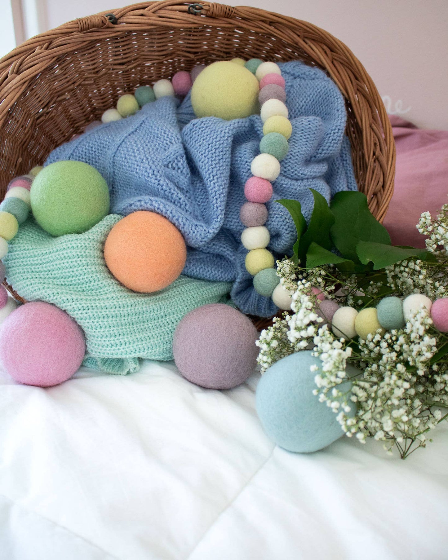 Friendsheep - Spring Magic Eco Wool Dryer Balls - Pastel: With Bag