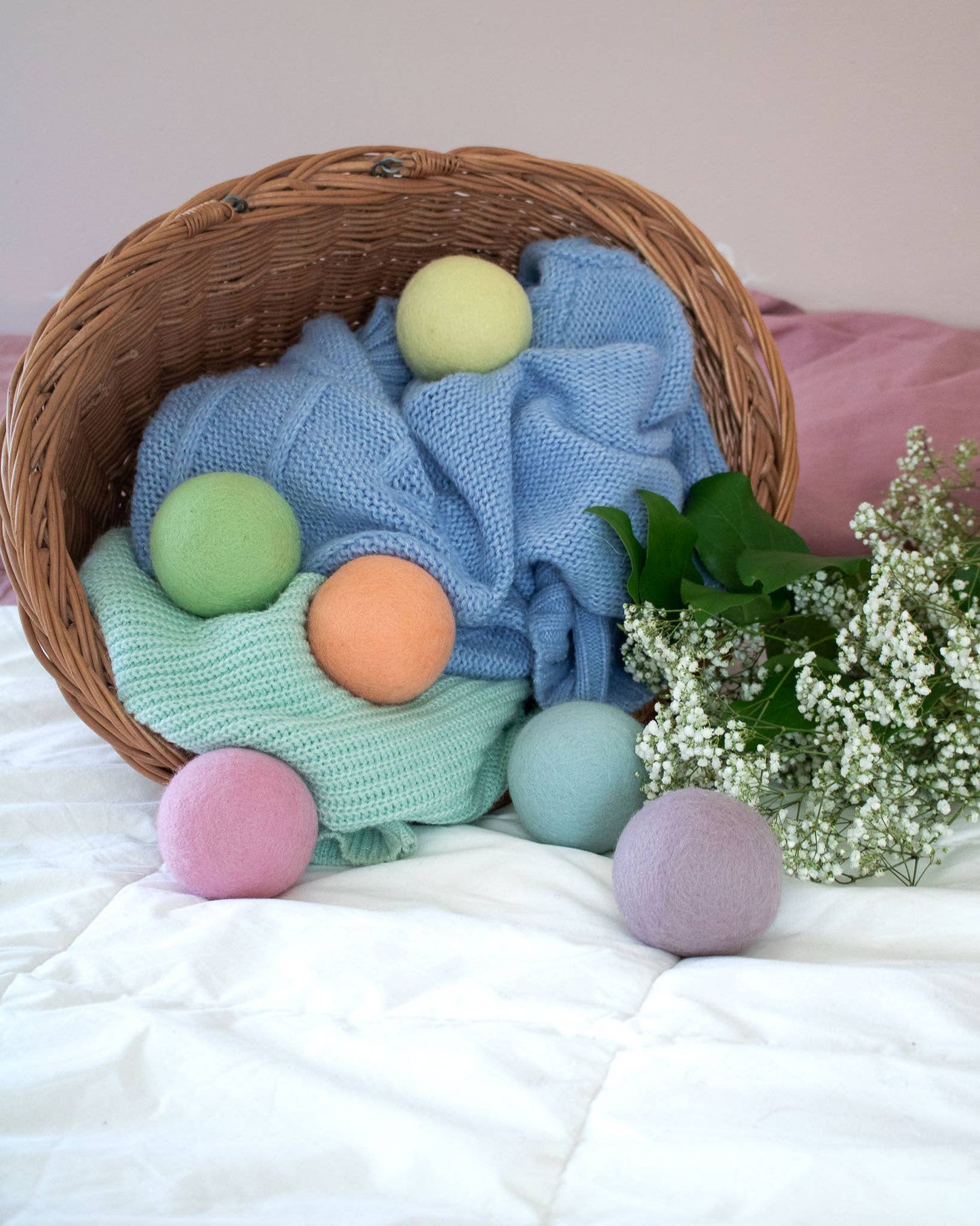Friendsheep - Spring Magic Eco Wool Dryer Balls - Pastel: With Bag