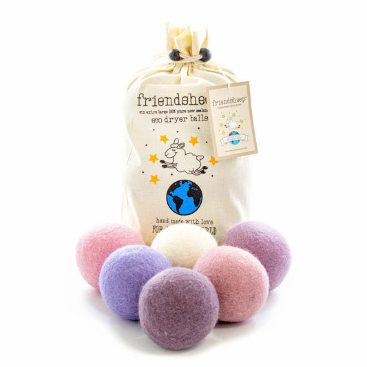 Friendsheep - Lavender Bliss Eco Wool Dryer Balls: With  Bag