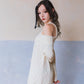 Aiko merino cold shoulder sweater dress - Ivory