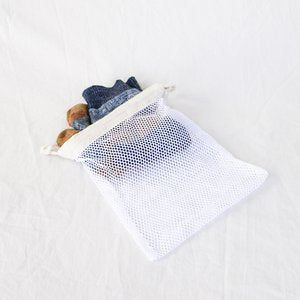 Organic cotton mesh laundry care bag