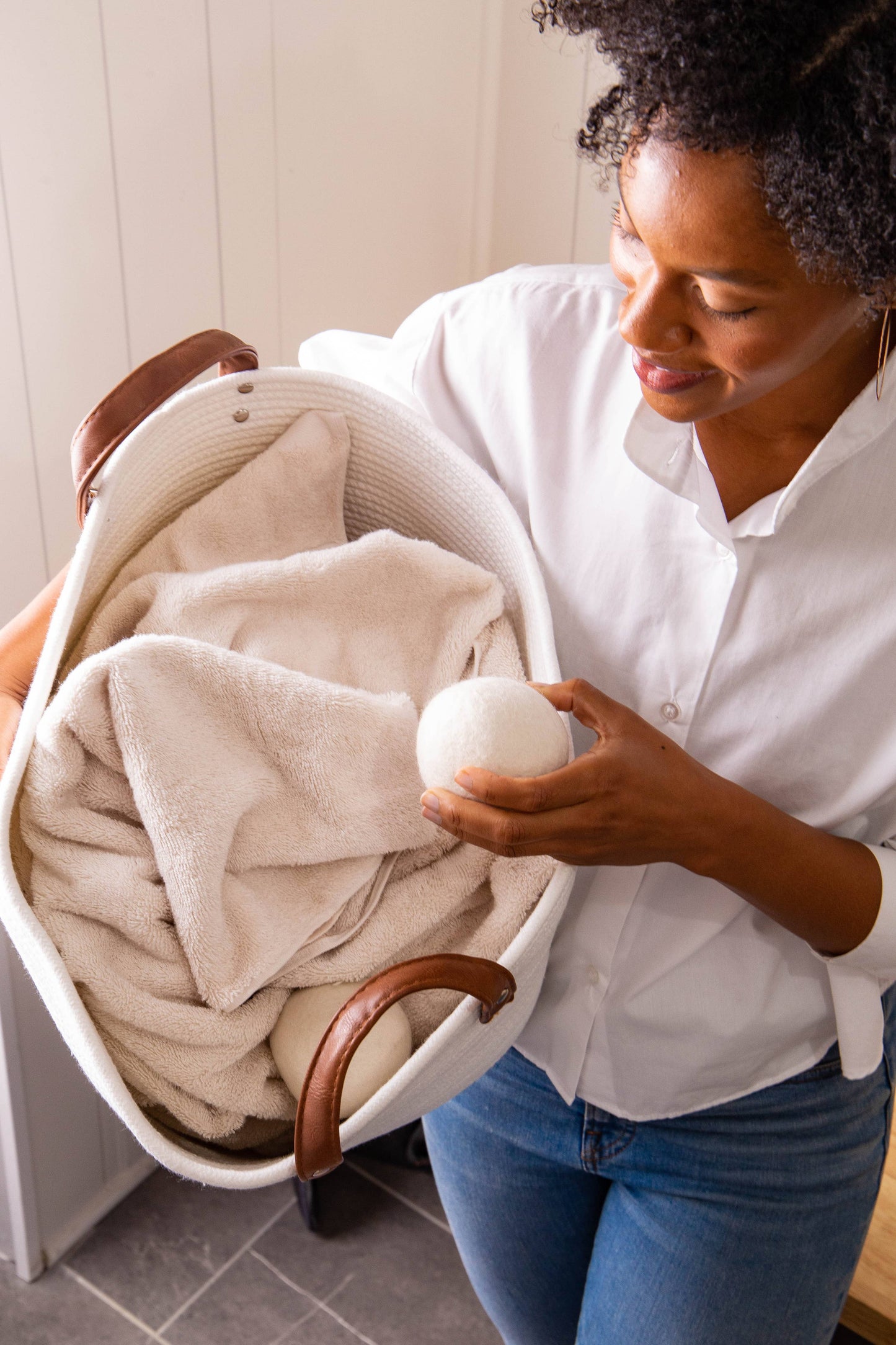 Friendsheep - Creamy White Eco Wool Dryer Balls: With Bag