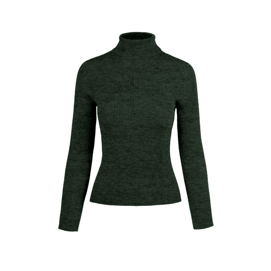 Agnes Merino turtleneck - Evergreen