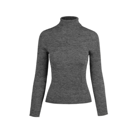 Agnes Merino turtleneck - Charcoal