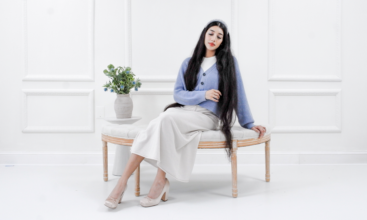 Alma merino maxi skirt - Oatmeal