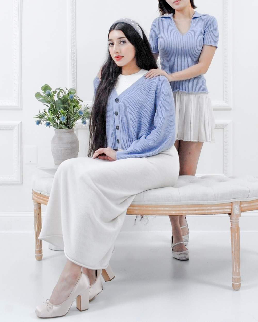 Alma merino maxi skirt - Oatmeal