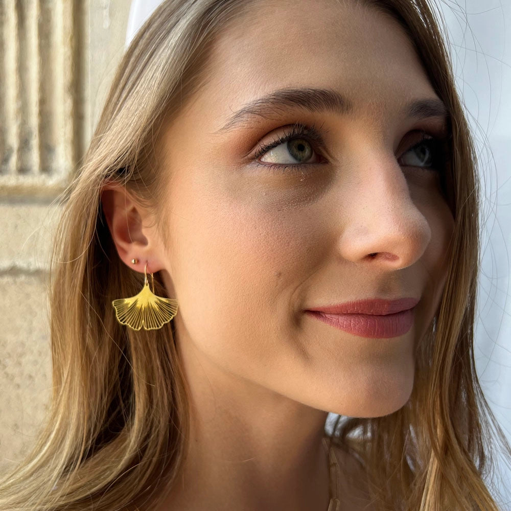 Ginkgo Leaf Earrings – Maison Mikumo