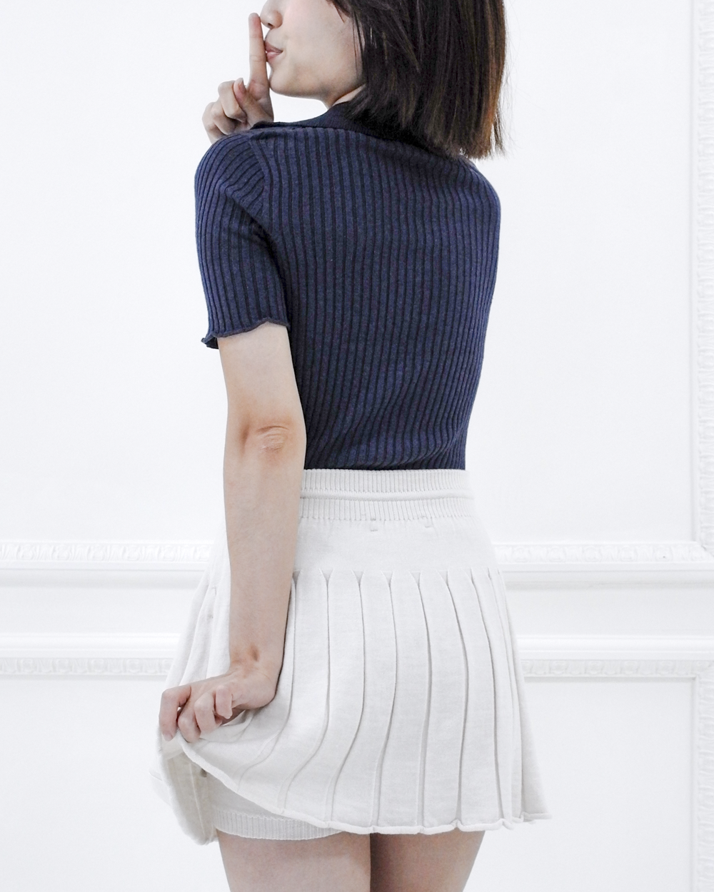 Caramell merino knit skort – Oatmeal