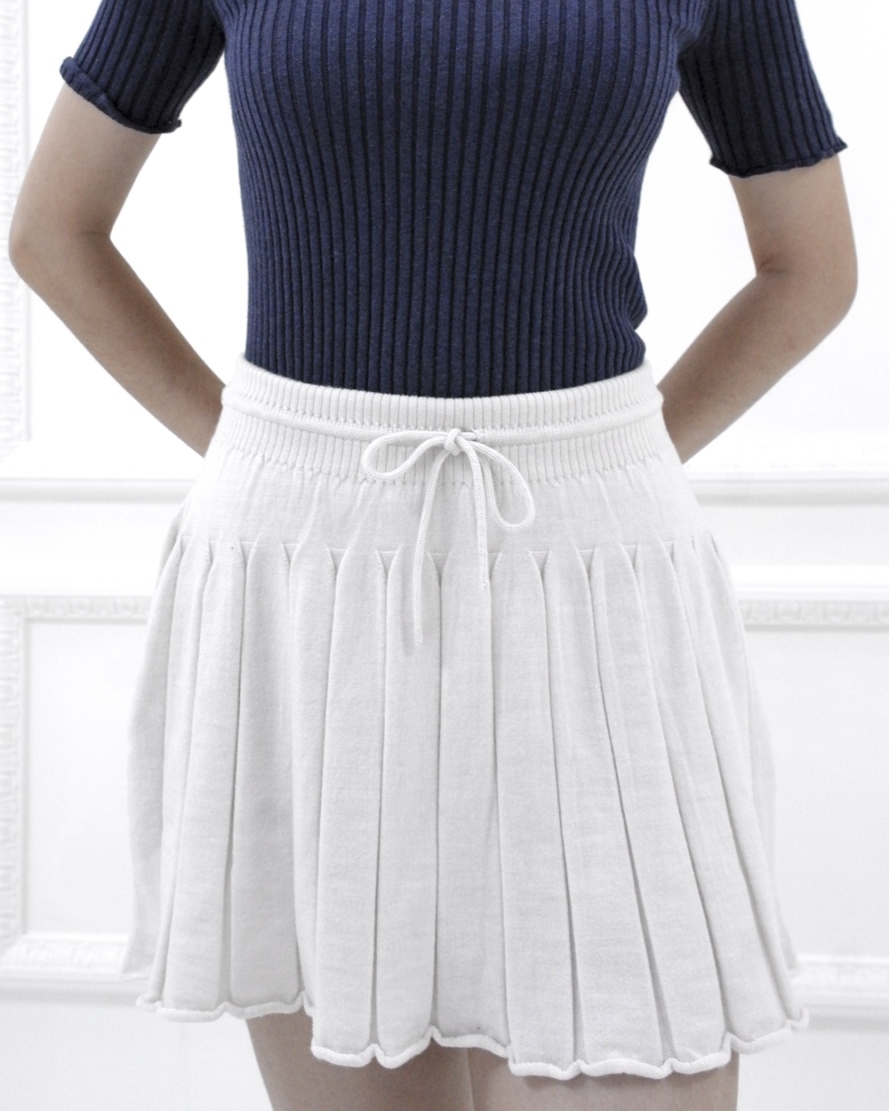 Caramell merino knit skort – Oatmeal
