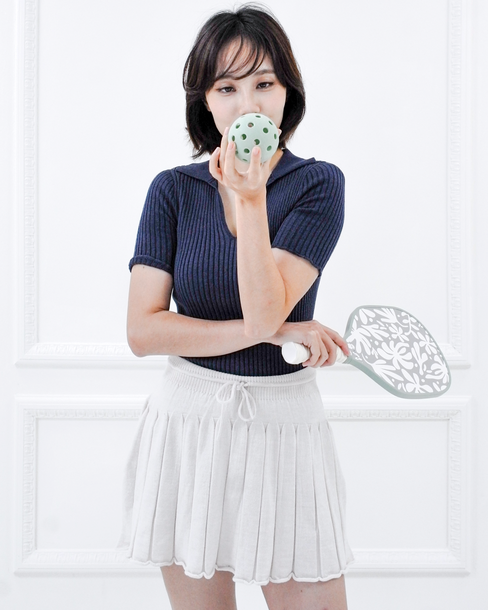 Caramell merino knit skort – Oatmeal