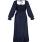 Clarice adjustable side-tie dress - Midnight