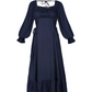 Clarice adjustable side-tie dress - Midnight