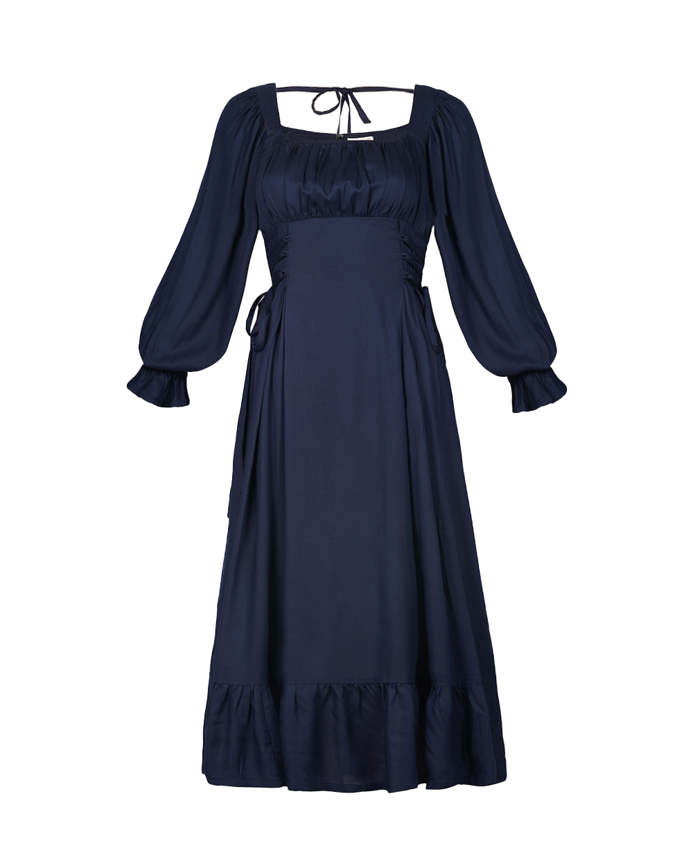 Clarice adjustable side-tie dress - Midnight