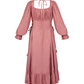 Clarice adjustable side-tie dress - Rose