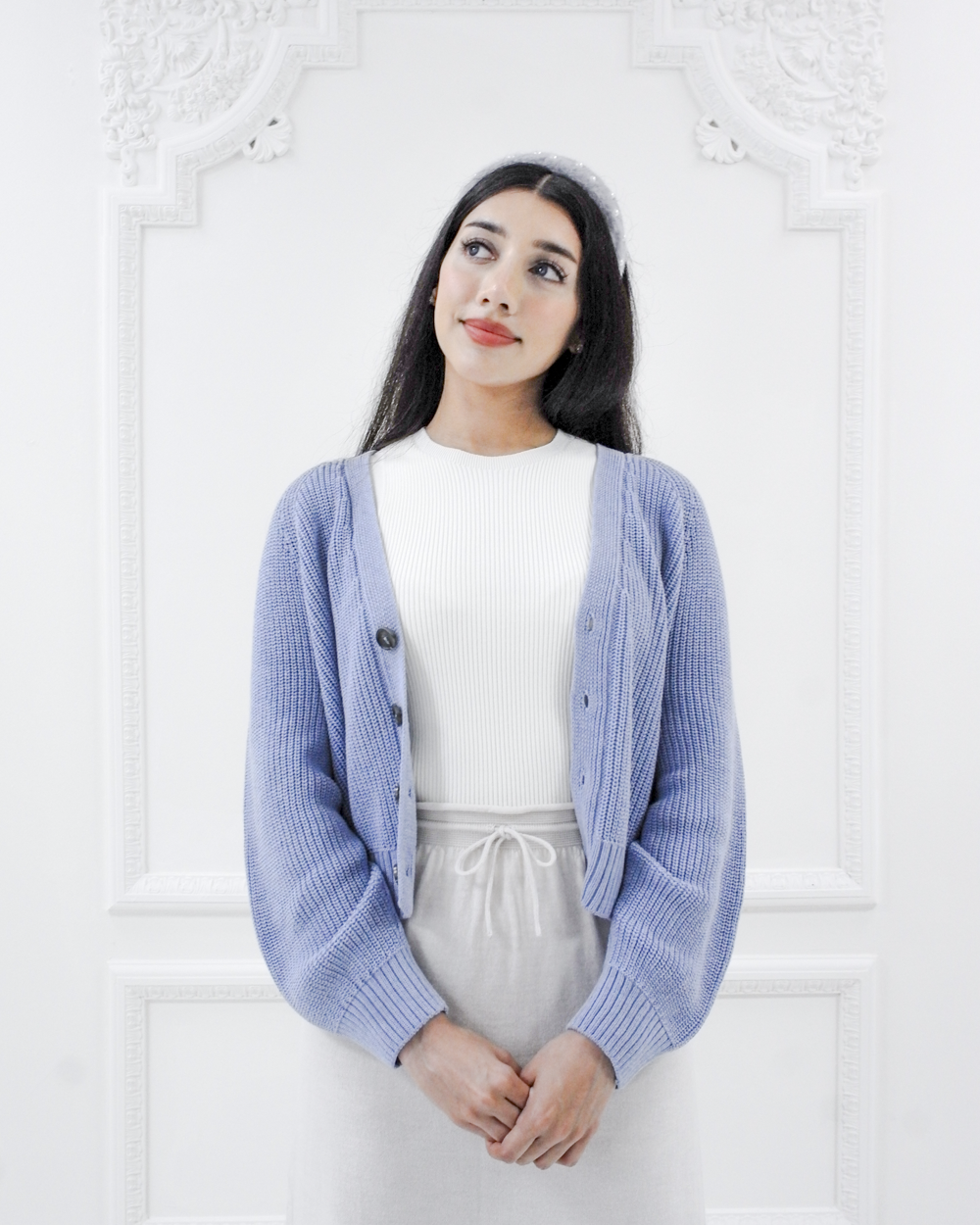 Cosette cotton cardigan - Cielo