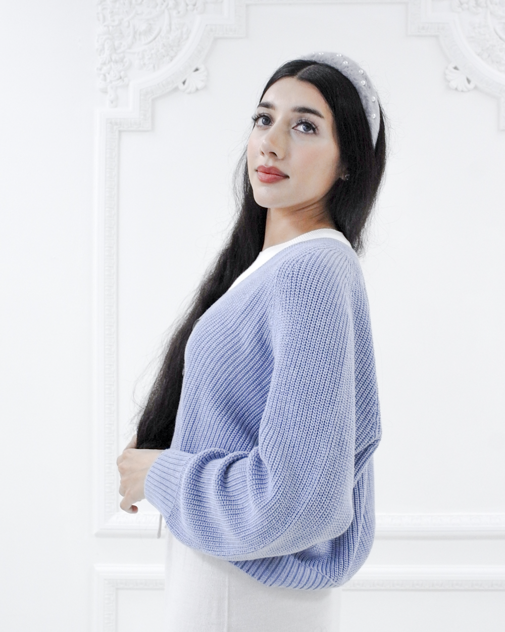 Cosette cotton cardigan - Cielo