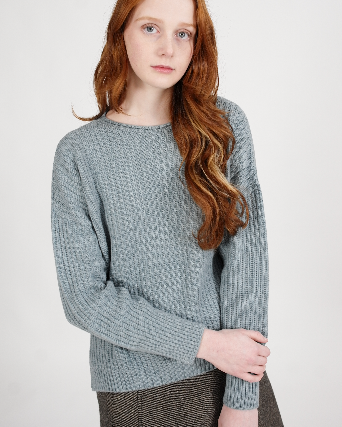 Etta Merino pullover sweater - Aqua