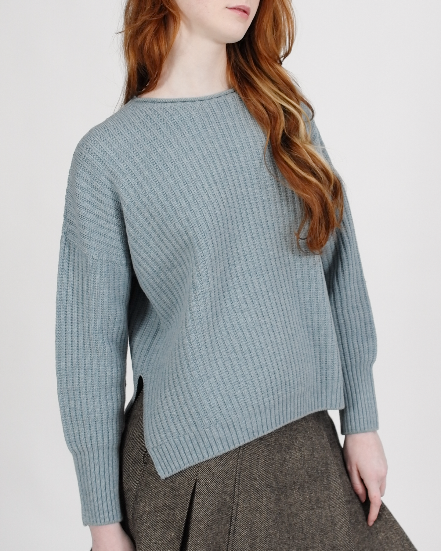Etta Merino pullover sweater - Aqua