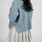 Etta Merino pullover sweater - Aqua
