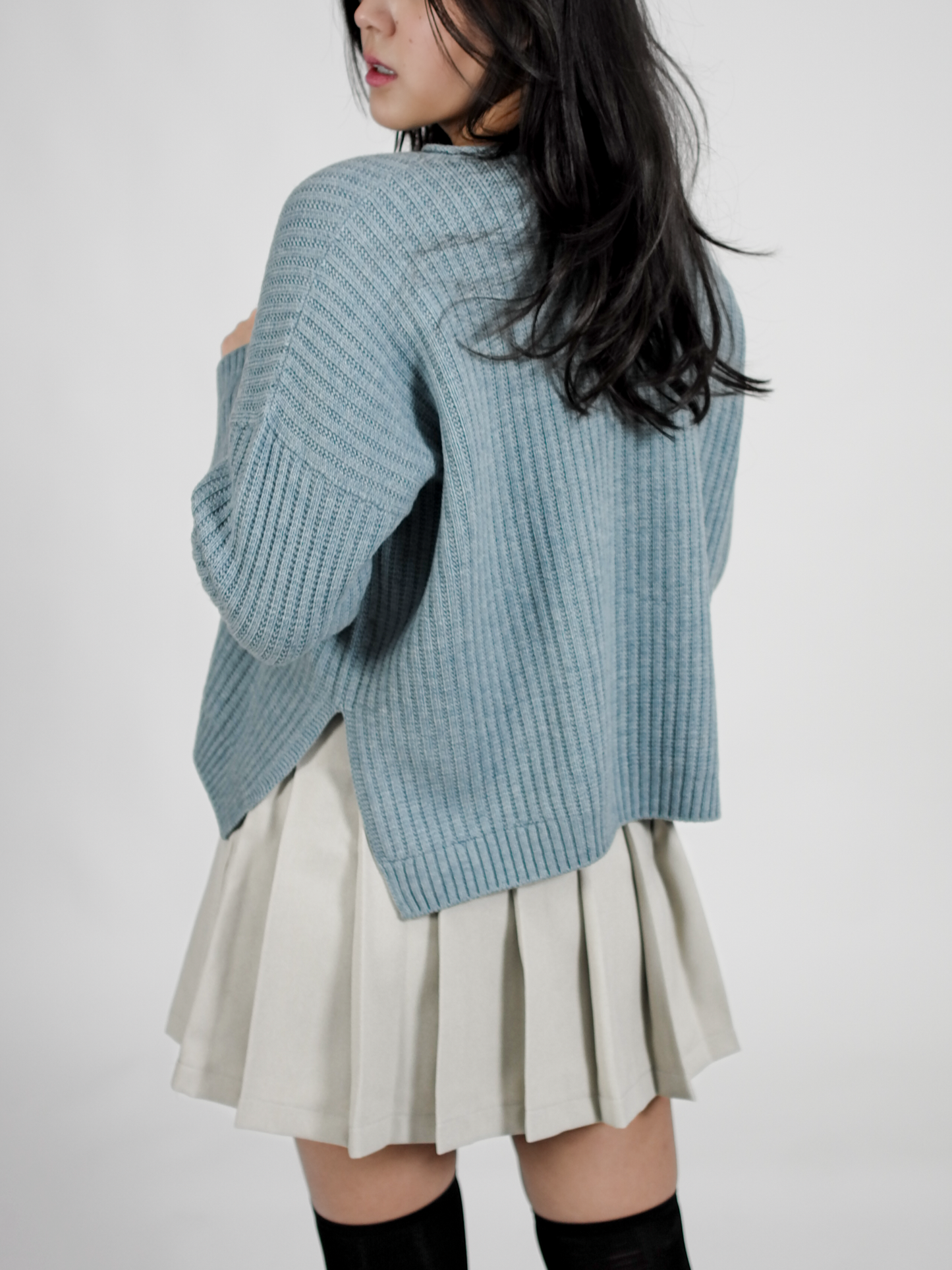 Etta Merino pullover sweater - Aqua
