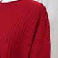 Etta Merino pullover sweater - Crimson
