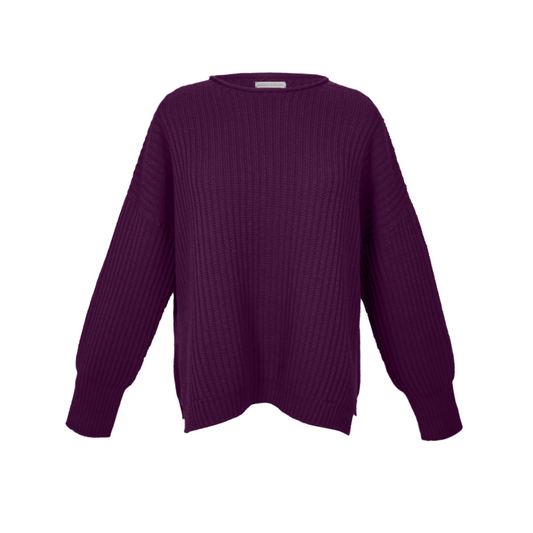 Etta Merino pullover sweater - Aubergine