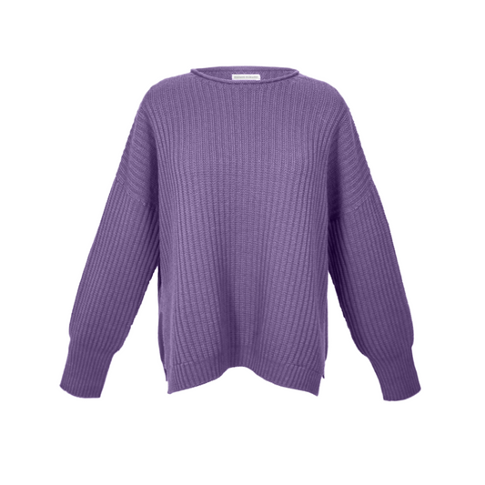 Purple sweater on a white background