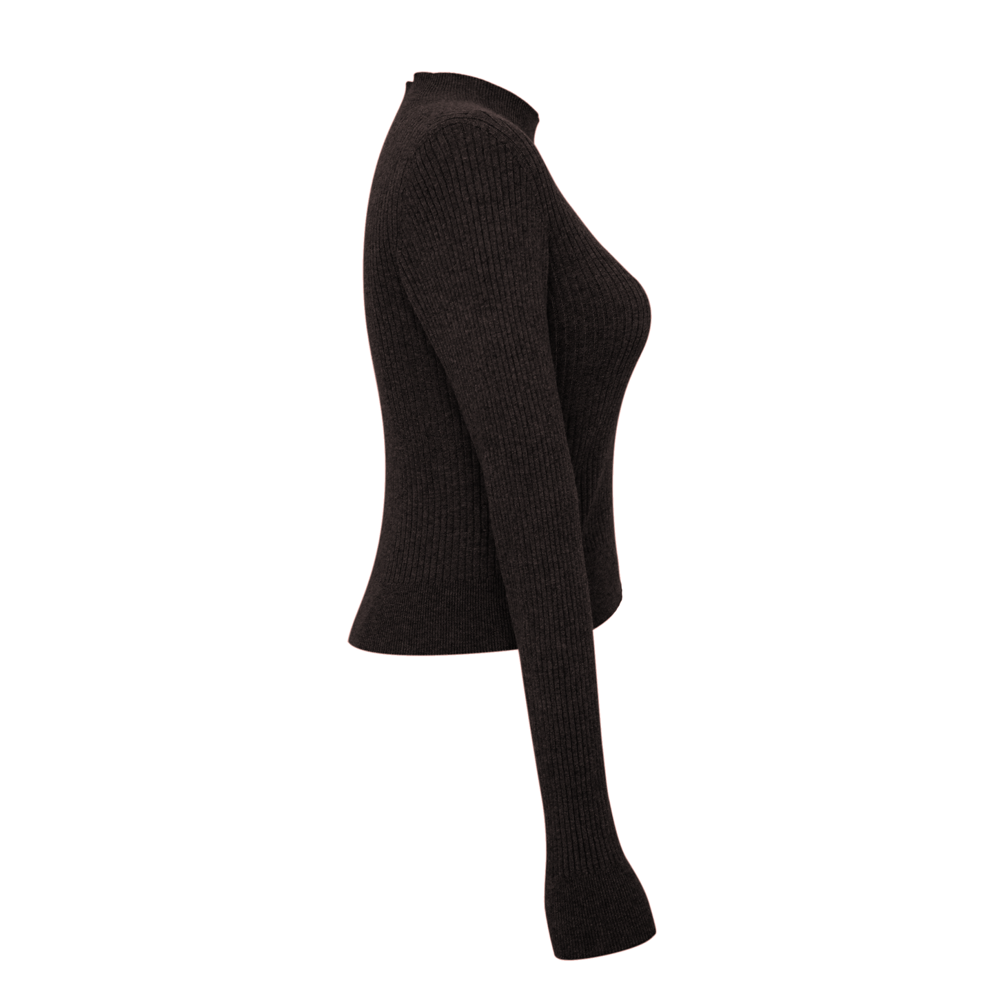 Val rib knit long sleeve - Cacao